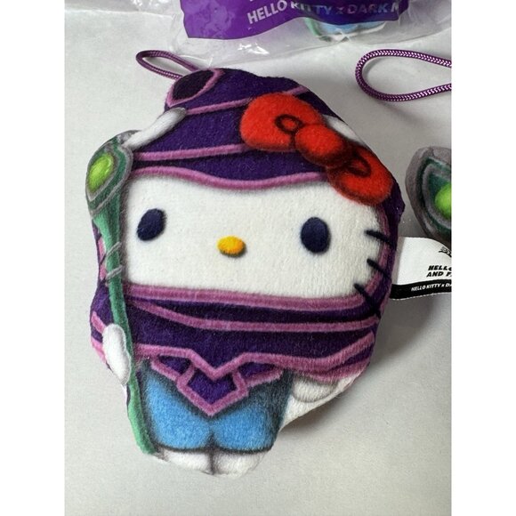 2024 McDonald's Sanrio Hello Kitty X Yu-Gi-Oh Hanging Plush Lot of 6 Toys - Picture 7 of 8
